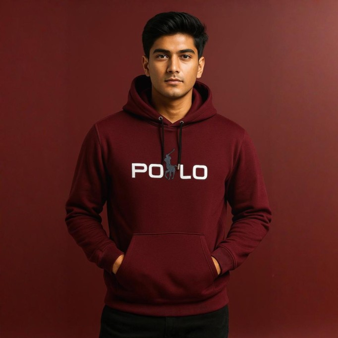 Polo Hoodie Mehroon
